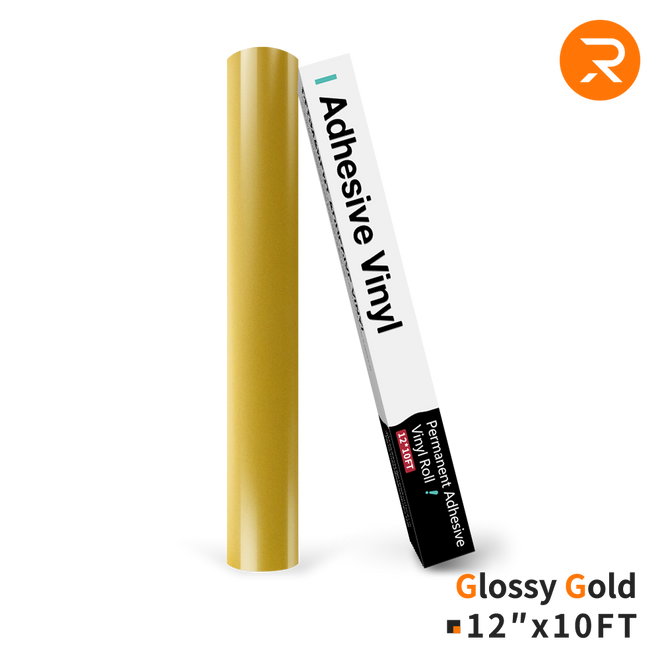 Permanent Adhesive Vinyl Roll - 12"x10 Ft （35 Colors)