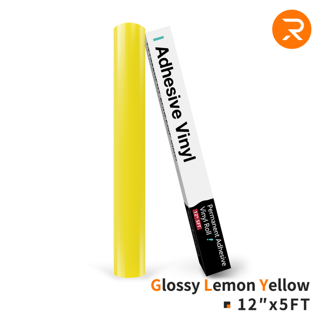 Permanent Adhesive Vinyl Roll - 12"x5 Ft （35 Colors)