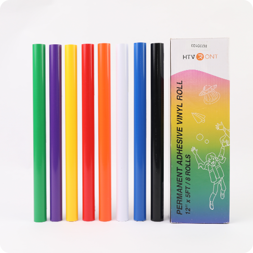 Permanent Vinyl for Cricut Adhesive Vinyl Rolls Bundle 12