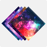 Galaxy Heat Transfer Vinyl Sheet - 11.8" x 8.5" Single Pack (2 Colors)