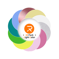 Heat Transfer Vinyl Bundle - 12"x10" 10 Pack（10 Assorted Light Colors）
