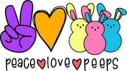 【MEMBER ONLY】HTVRONT Free SVG File for Download - Peace love peeps