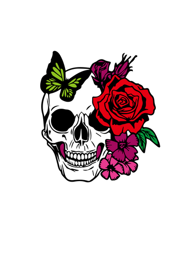 【MEMBER ONLY】HTVRONT Free SVG File for Download - Skull with Rose